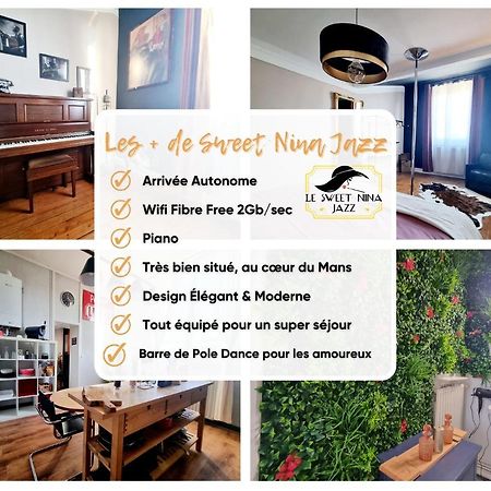 Sweet Nina Jazz Appartement Pour 5 Voyageurs, Situe A La Place De La Republique, Avec Parking Et Lit Queen Size Ле-Ман Екстер'єр фото